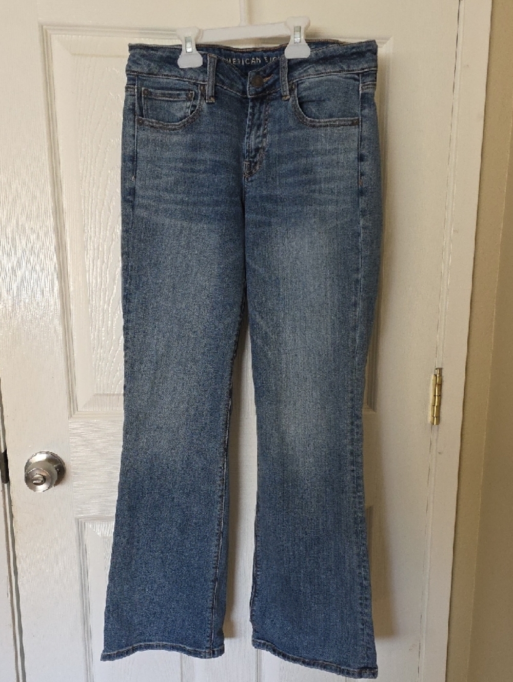 American Eagle Outfitters Blue Flare Jeans + Black Slim Pair - Picture 2 of 14